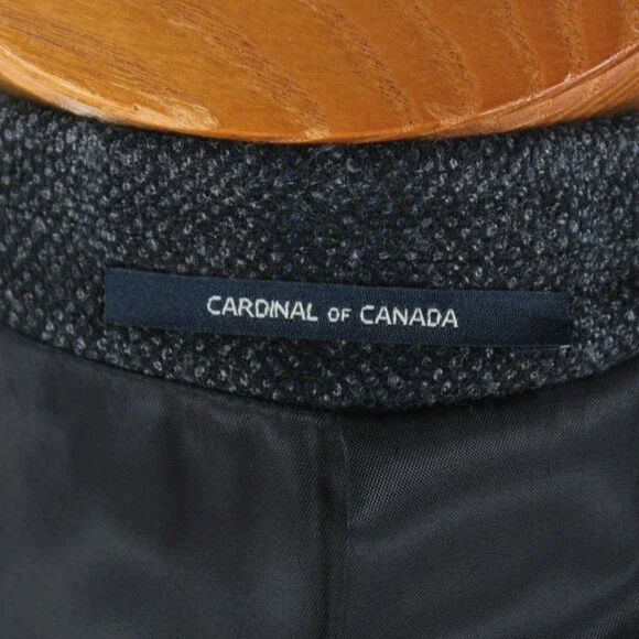 Cardinal of Canada NWT Wool Sport Coat Size 38R US In Gray & Blue Birdseye Plaid
